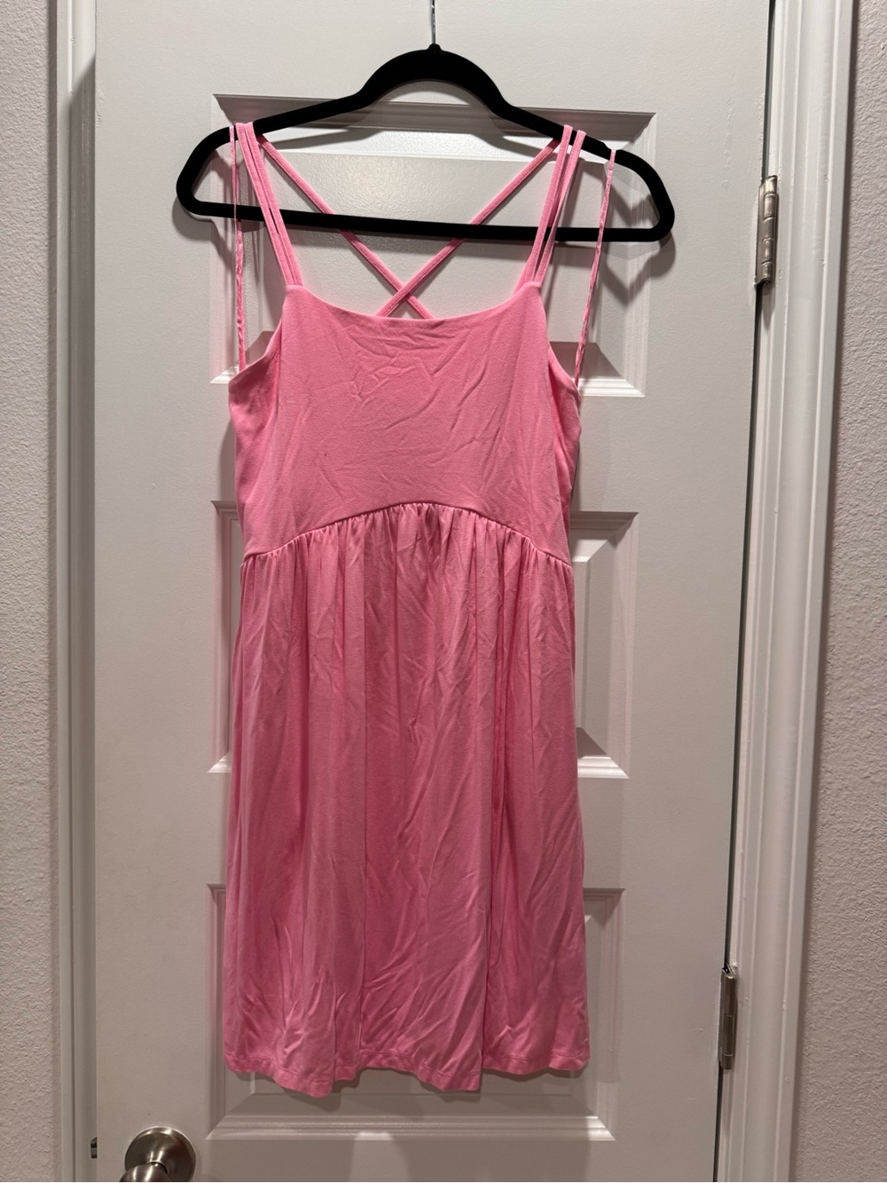 Old Navy Light Pink Sleeveless Crisscross Back Mini Dress